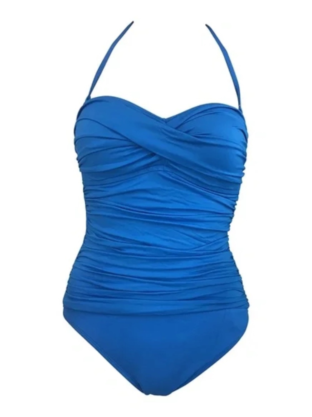 La Blanca Island Goddess Bandeau Halter Strapless One Piece Swimsuit size 10